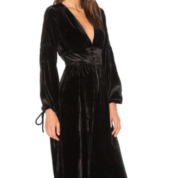 free people black velvet jumpsuit